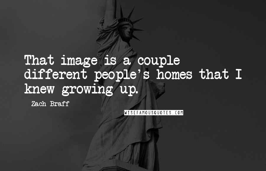 Zach Braff Quotes: That image is a couple different people's homes that I knew growing up.