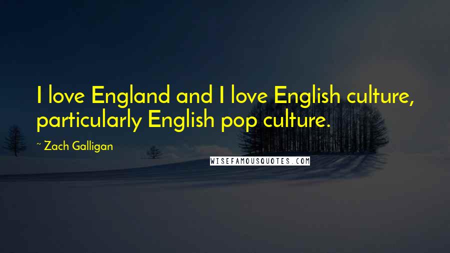 Zach Galligan Quotes: I love England and I love English culture, particularly English pop culture.