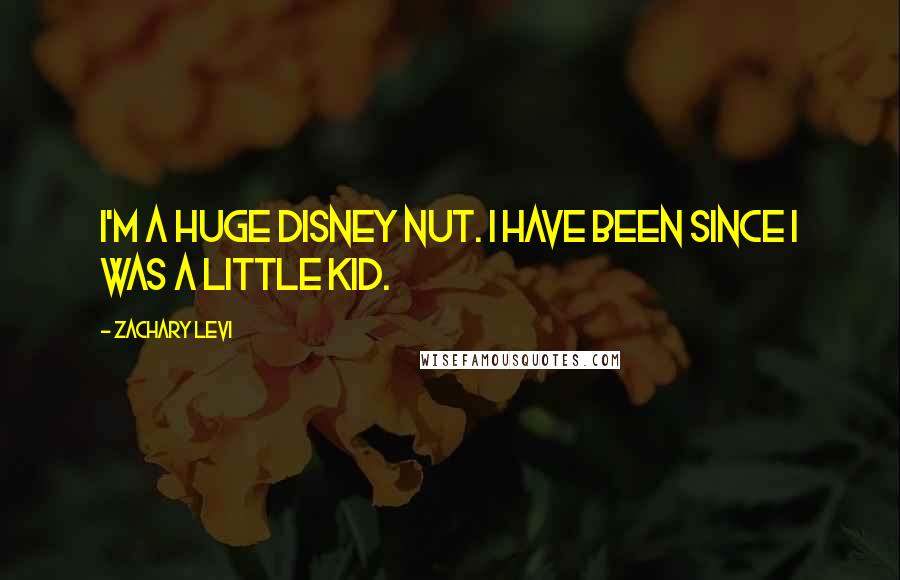 Zachary Levi Quotes: I'm a huge Disney nut. I have been since I was a little kid.