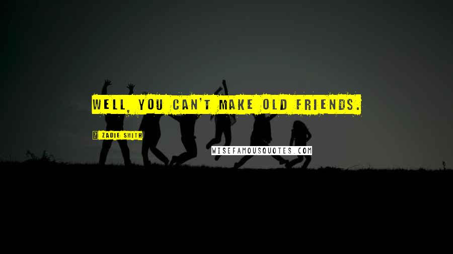 Zadie Smith Quotes: Well, you can't make old friends.