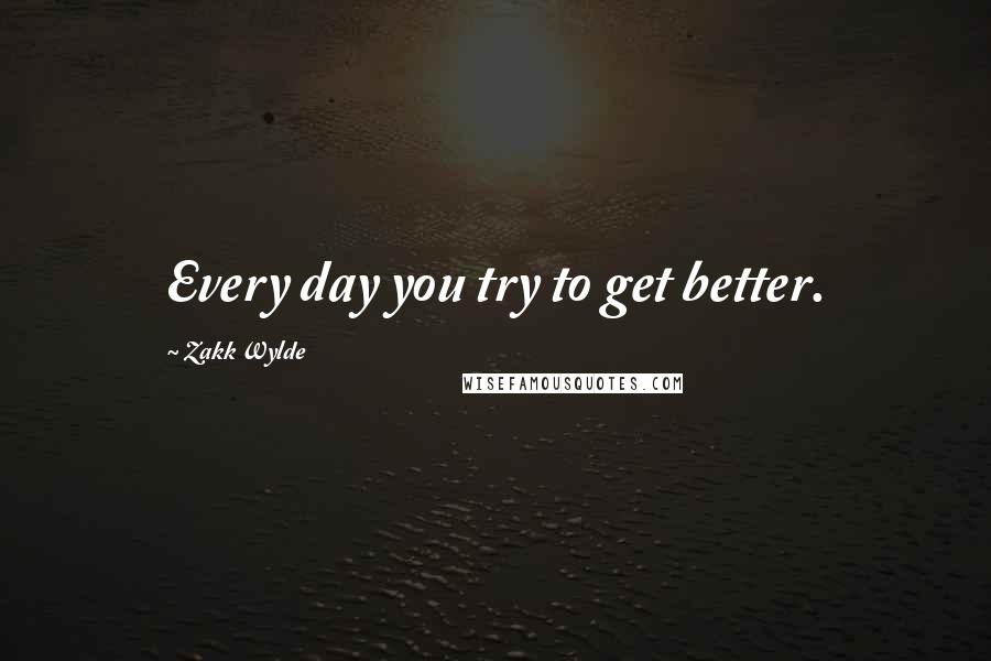 Zakk Wylde Quotes: Every day you try to get better.