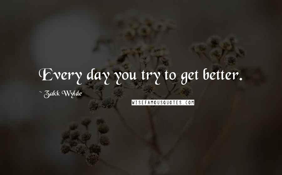 Zakk Wylde Quotes: Every day you try to get better.