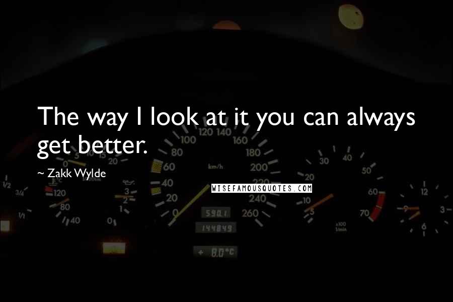 Zakk Wylde Quotes: The way I look at it you can always get better.