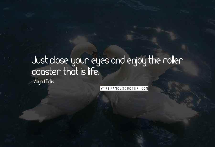 Zayn Malik Quotes: Just close your eyes and enjoy the roller coaster that is life.