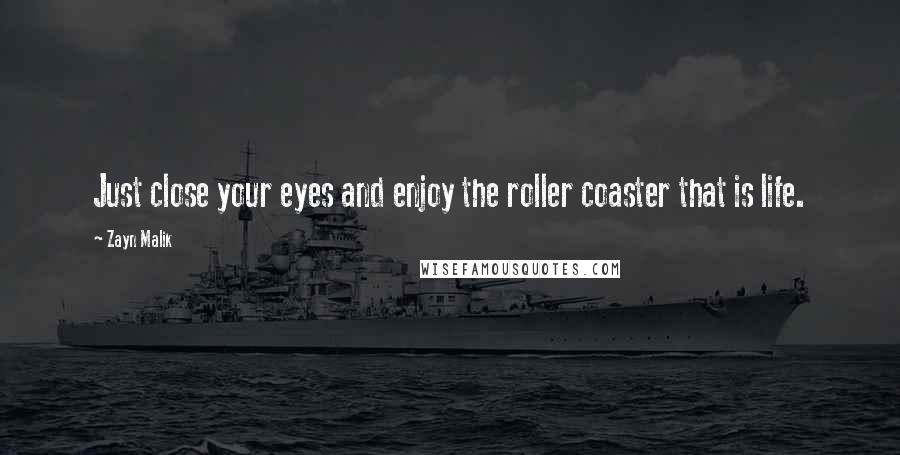 Zayn Malik Quotes: Just close your eyes and enjoy the roller coaster that is life.
