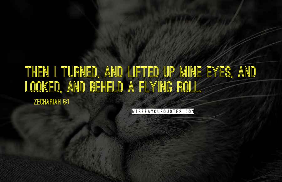 Zechariah 5:1 Quotes: Then I turned, and lifted up mine eyes, and looked, and beheld a flying roll.