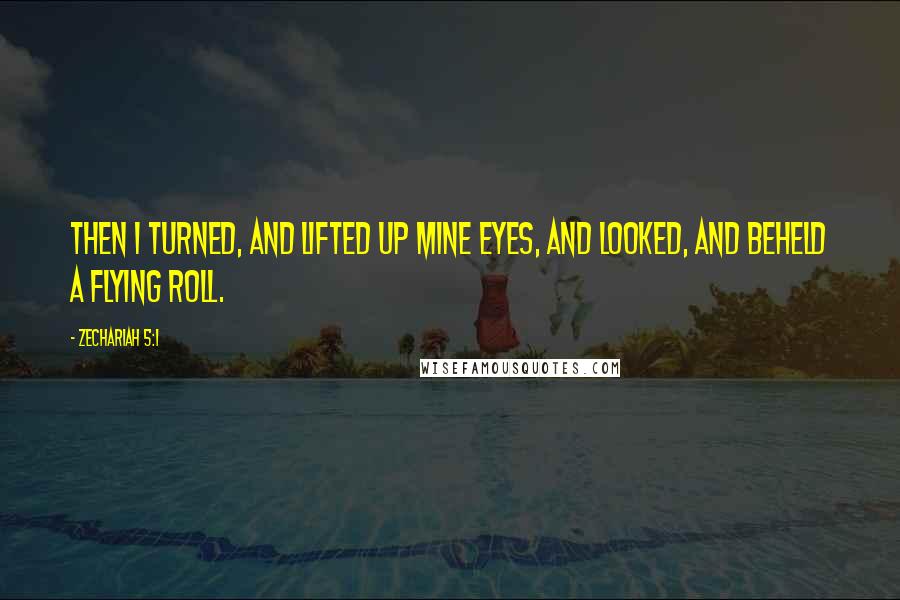 Zechariah 5:1 Quotes: Then I turned, and lifted up mine eyes, and looked, and beheld a flying roll.