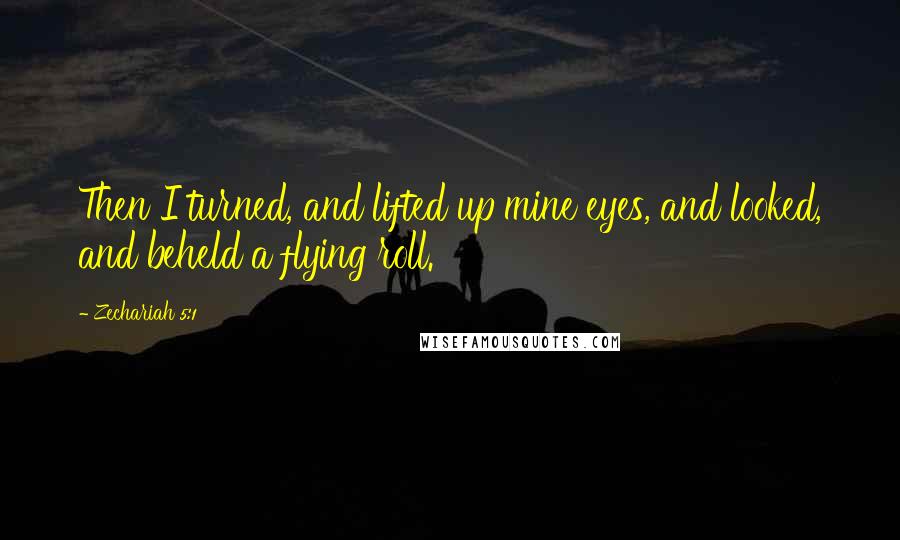 Zechariah 5:1 Quotes: Then I turned, and lifted up mine eyes, and looked, and beheld a flying roll.