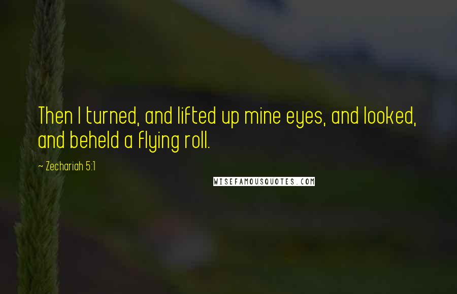 Zechariah 5:1 Quotes: Then I turned, and lifted up mine eyes, and looked, and beheld a flying roll.