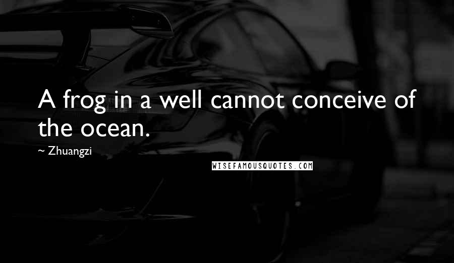 Zhuangzi Quotes: A frog in a well cannot conceive of the ocean.