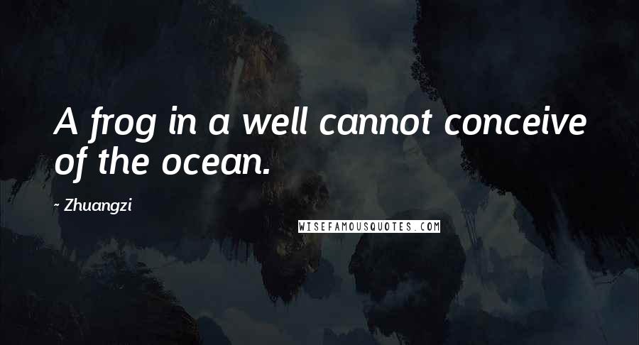 Zhuangzi Quotes: A frog in a well cannot conceive of the ocean.