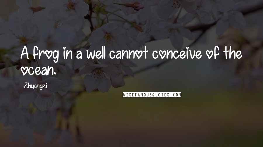 Zhuangzi Quotes: A frog in a well cannot conceive of the ocean.