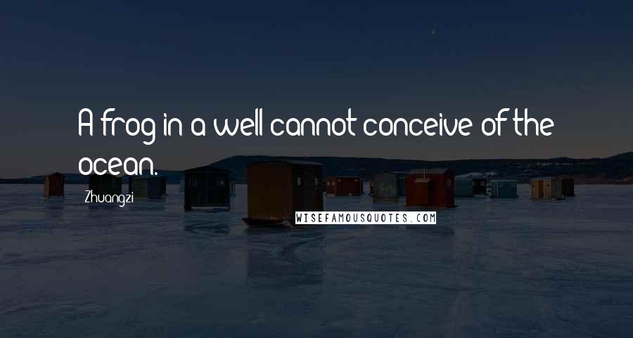 Zhuangzi Quotes: A frog in a well cannot conceive of the ocean.