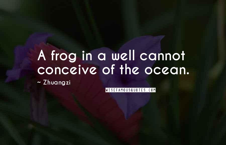 Zhuangzi Quotes: A frog in a well cannot conceive of the ocean.