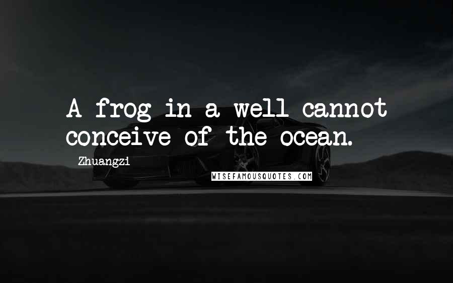 Zhuangzi Quotes: A frog in a well cannot conceive of the ocean.