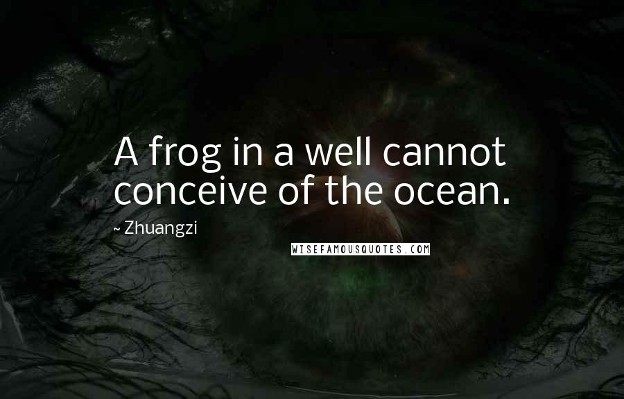 Zhuangzi Quotes: A frog in a well cannot conceive of the ocean.