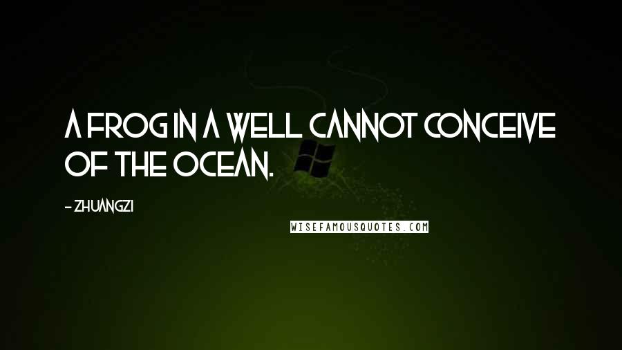 Zhuangzi Quotes: A frog in a well cannot conceive of the ocean.