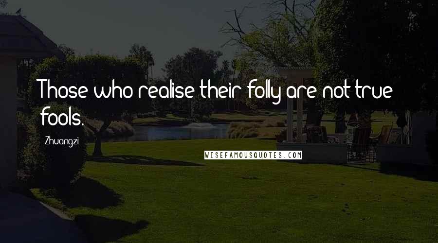 Zhuangzi Quotes: Those who realise their folly are not true fools.