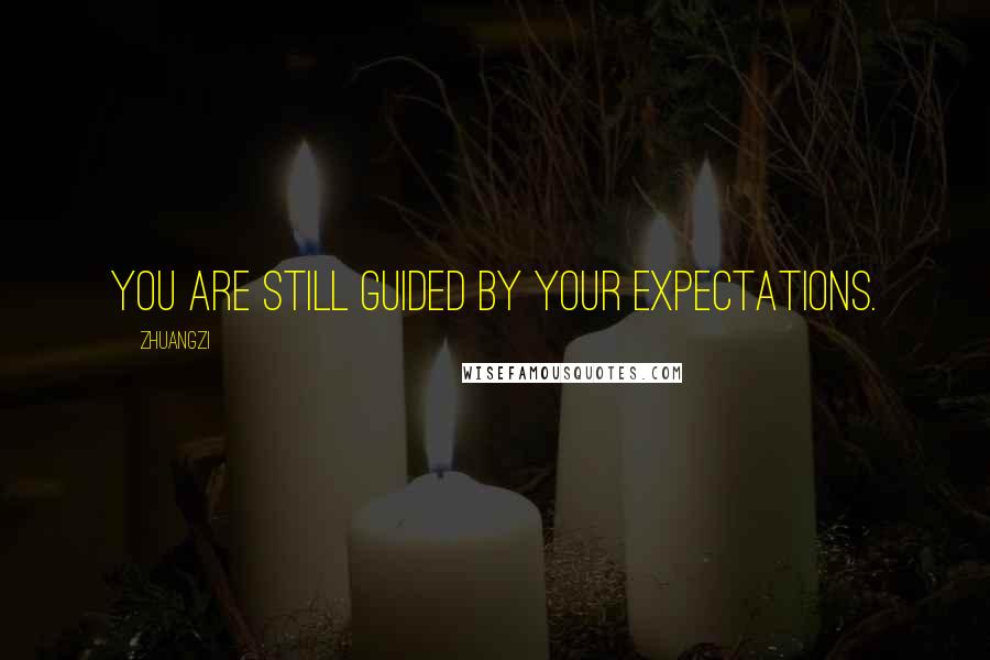 Zhuangzi Quotes: You are still guided by your expectations.