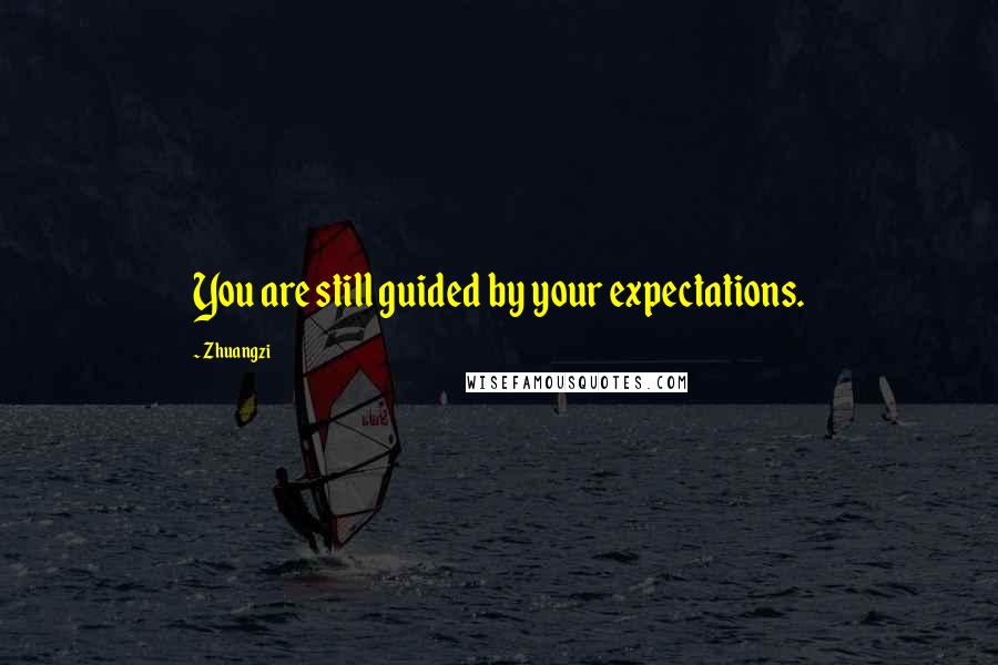 Zhuangzi Quotes: You are still guided by your expectations.