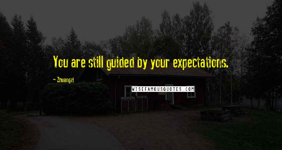 Zhuangzi Quotes: You are still guided by your expectations.