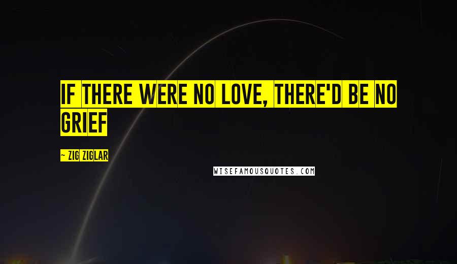 Zig Ziglar Quotes: If there were no Love, there'd be no grief
