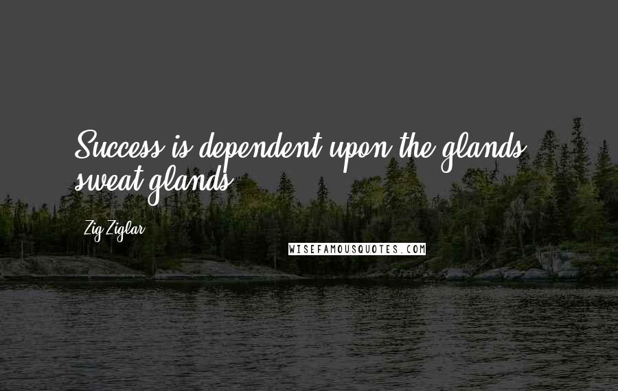 Zig Ziglar Quotes: Success is dependent upon the glands - sweat glands.