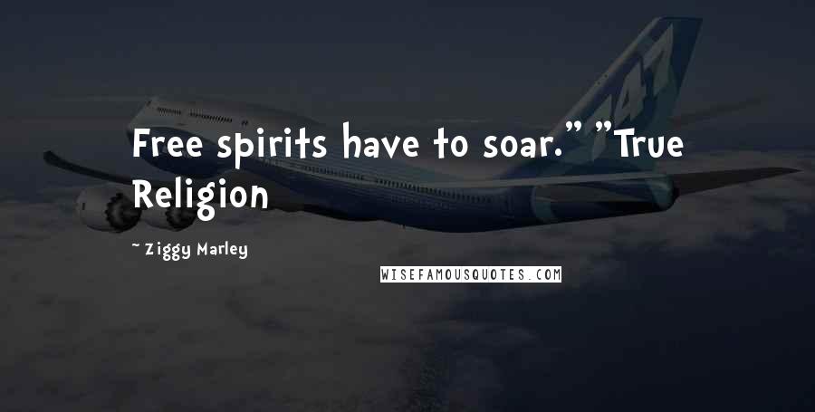 Ziggy Marley Quotes: Free spirits have to soar." "True Religion