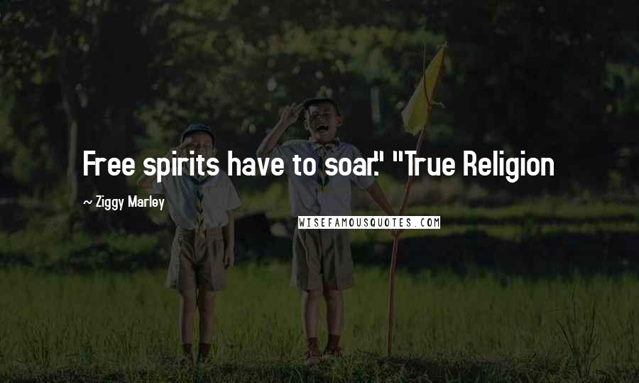 Ziggy Marley Quotes: Free spirits have to soar." "True Religion