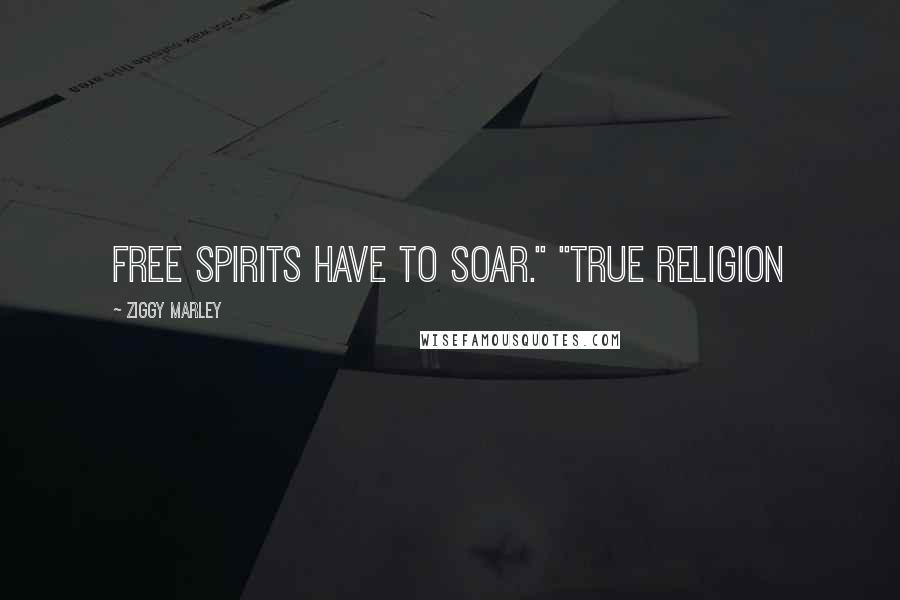 Ziggy Marley Quotes: Free spirits have to soar." "True Religion