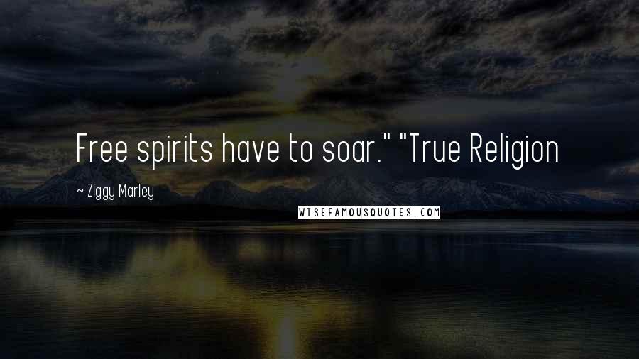 Ziggy Marley Quotes: Free spirits have to soar." "True Religion