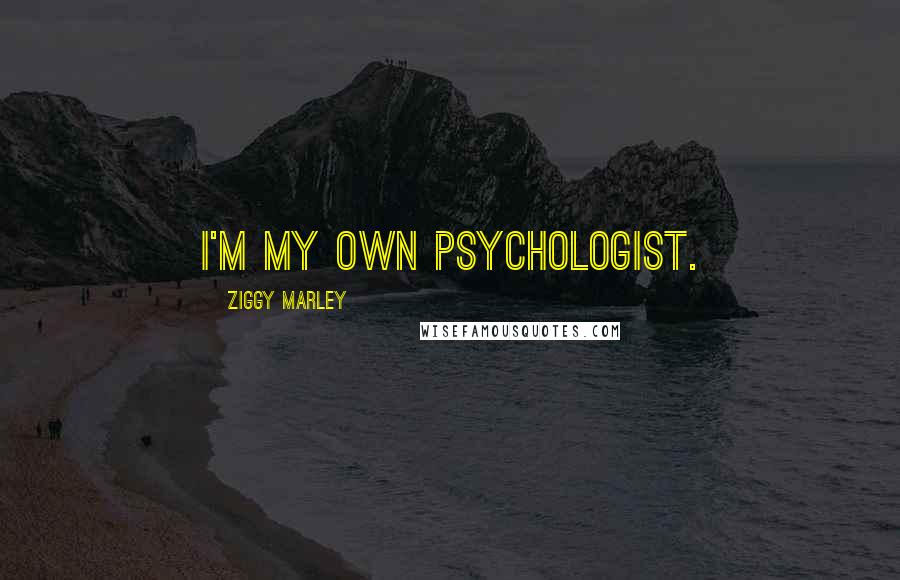 Ziggy Marley Quotes: I'm my own psychologist.