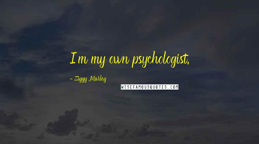 Ziggy Marley Quotes: I'm my own psychologist.