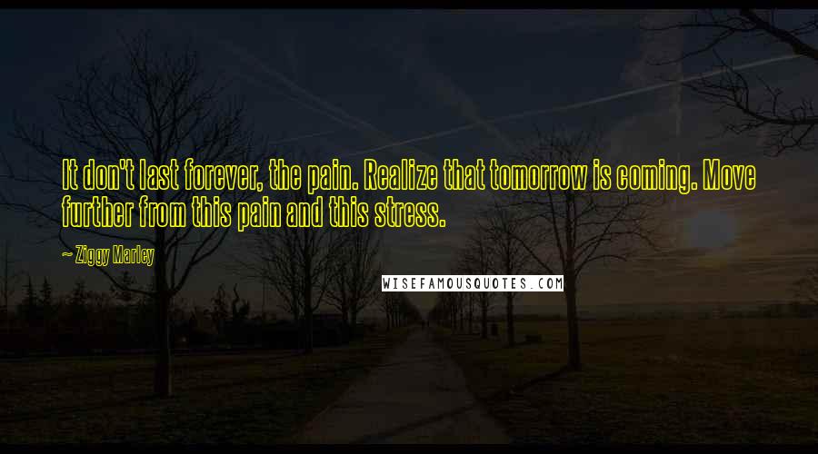 Ziggy Marley Quotes: It don't last forever, the pain. Realize that tomorrow is coming. Move further from this pain and this stress.