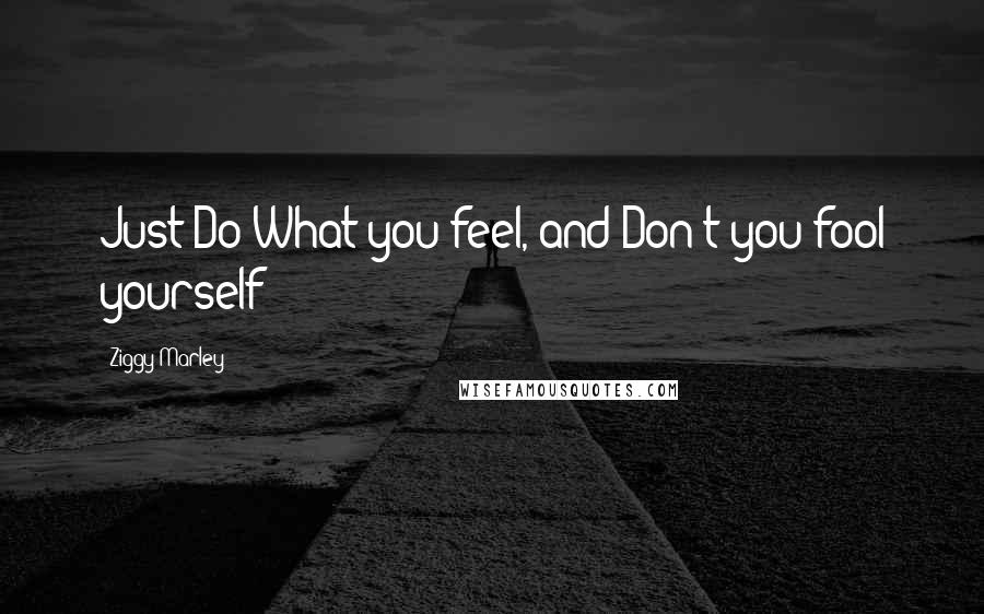 Ziggy Marley Quotes: Just Do What you feel, and Don't you fool yourself