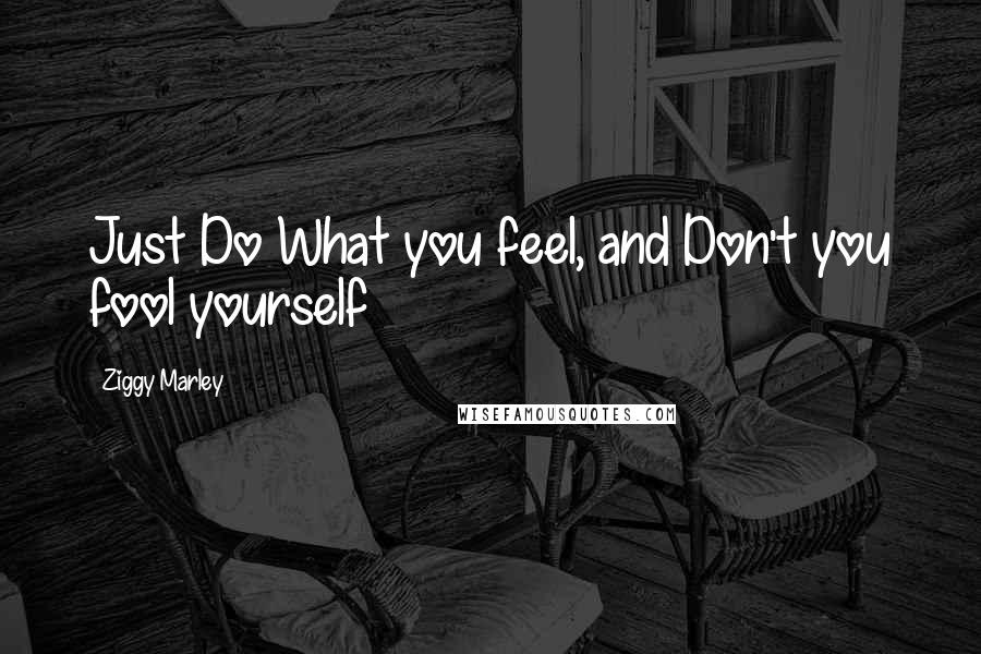 Ziggy Marley Quotes: Just Do What you feel, and Don't you fool yourself