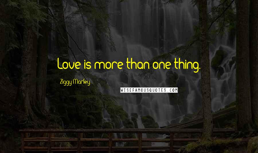 Ziggy Marley Quotes: Love is more than one thing.