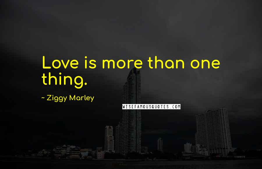 Ziggy Marley Quotes: Love is more than one thing.