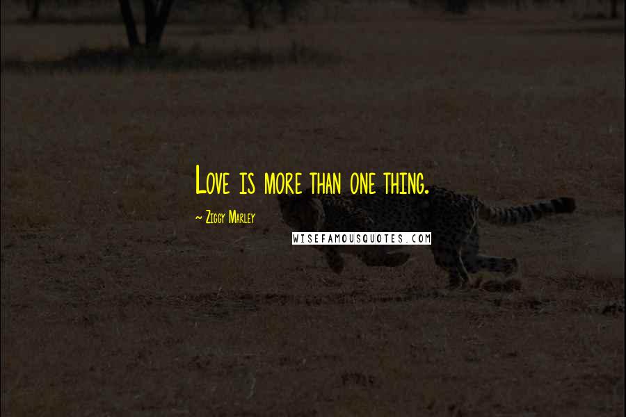 Ziggy Marley Quotes: Love is more than one thing.