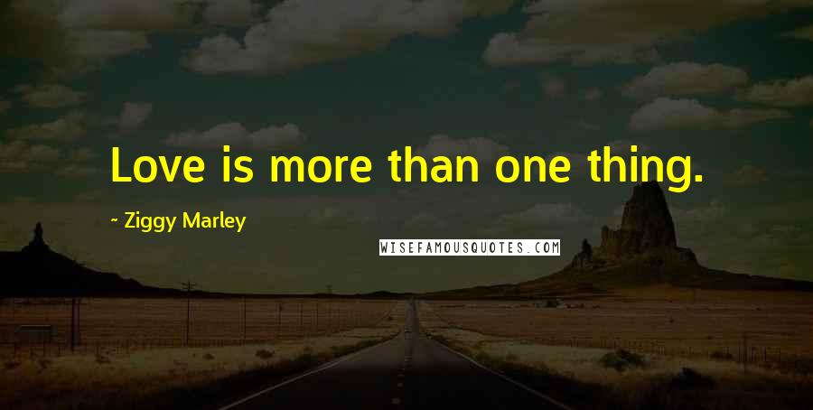 Ziggy Marley Quotes: Love is more than one thing.