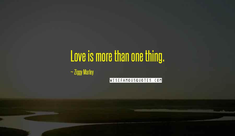 Ziggy Marley Quotes: Love is more than one thing.