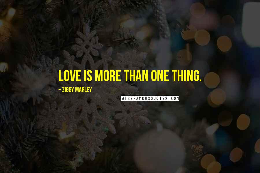 Ziggy Marley Quotes: Love is more than one thing.