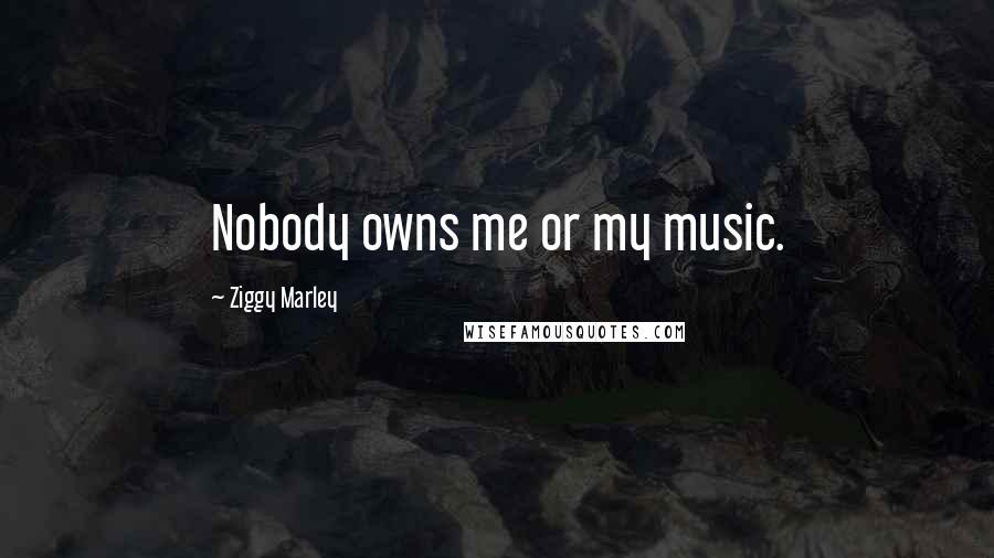 Ziggy Marley Quotes: Nobody owns me or my music.