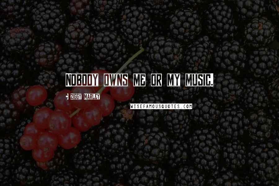 Ziggy Marley Quotes: Nobody owns me or my music.