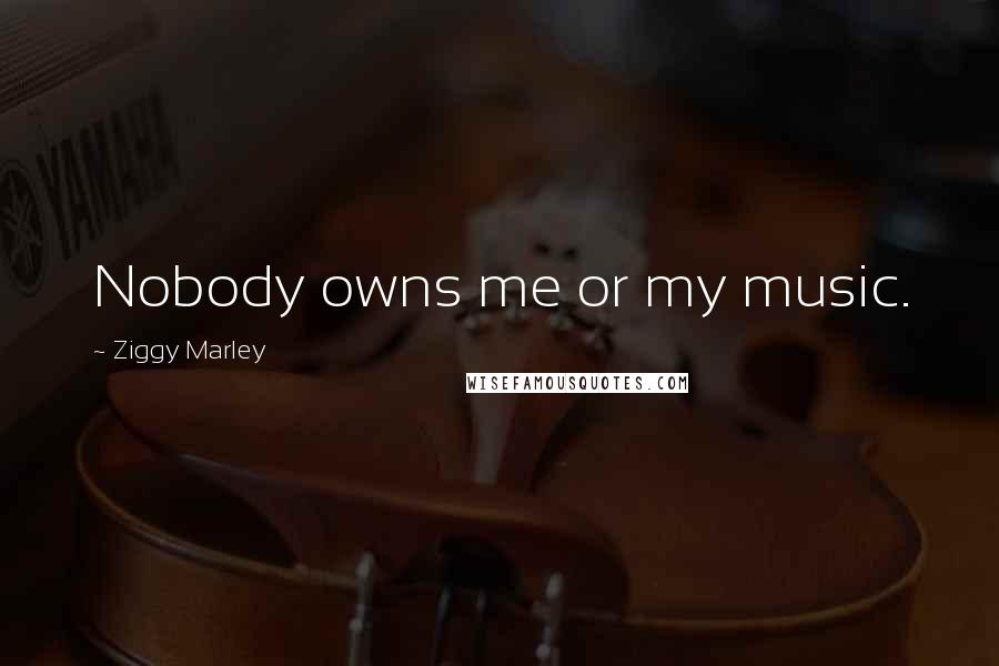 Ziggy Marley Quotes: Nobody owns me or my music.