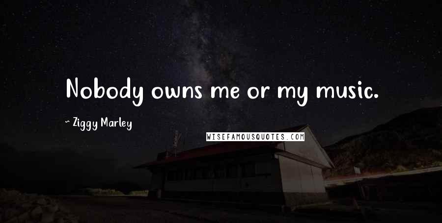 Ziggy Marley Quotes: Nobody owns me or my music.