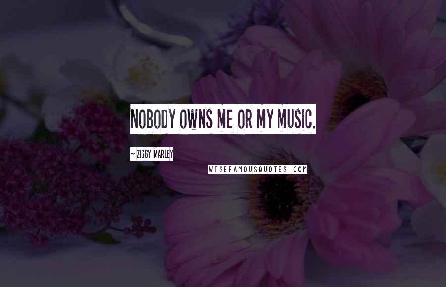 Ziggy Marley Quotes: Nobody owns me or my music.