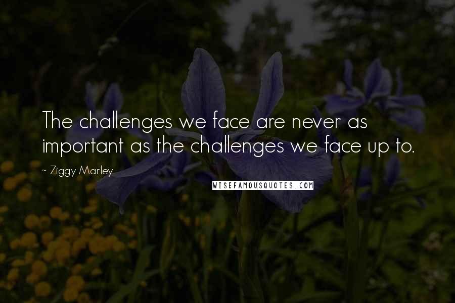 Ziggy Marley Quotes: The challenges we face are never as important as the challenges we face up to.