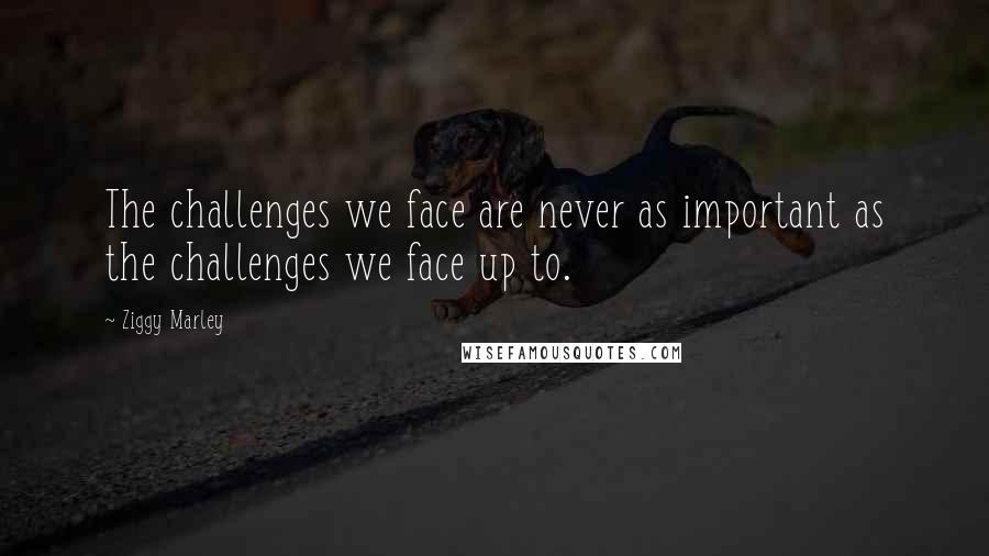 Ziggy Marley Quotes: The challenges we face are never as important as the challenges we face up to.