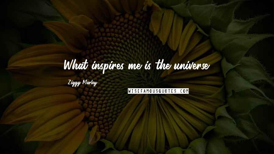 Ziggy Marley Quotes: What inspires me is the universe.